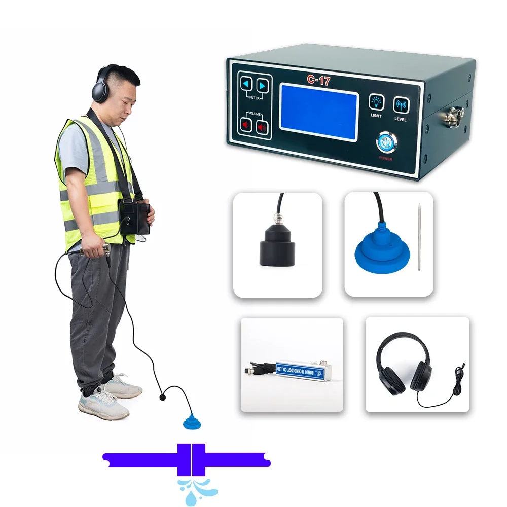 Water Pipe Leakage Sensor Household Pipeline Underground Water Leak Detector Tester