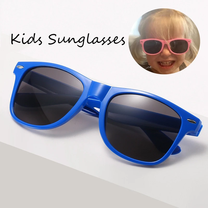 

Children Cute Outdoor Sunglasses Boys Girls New Trend Candy Color Sun Glasses Classic Square Frame Riding Goggle Shades for Kids