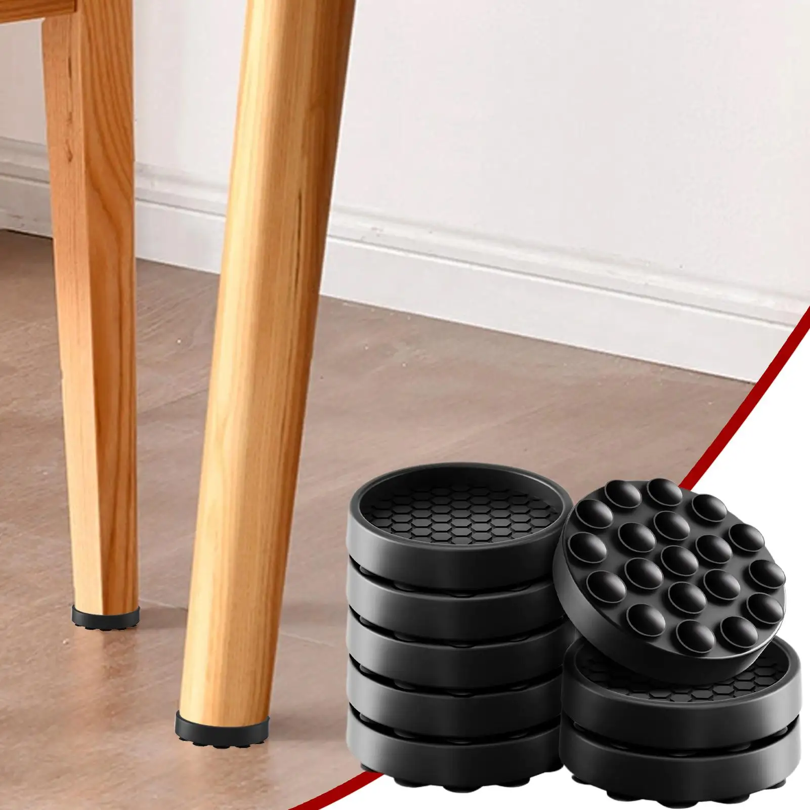 

Набор из 8 круглых противоскользящих накладок для мебели, 2 дюйма, для защиты деревянных полов, плитки, столов, диванов от царапин