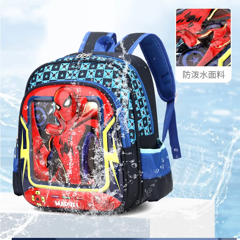 2023 New Spider Man Disney Frozen Elsa The Avengers Kindergarten Pupils Cartoon Schoolbag 3d Cartoon Backpack Trend Popular Bag