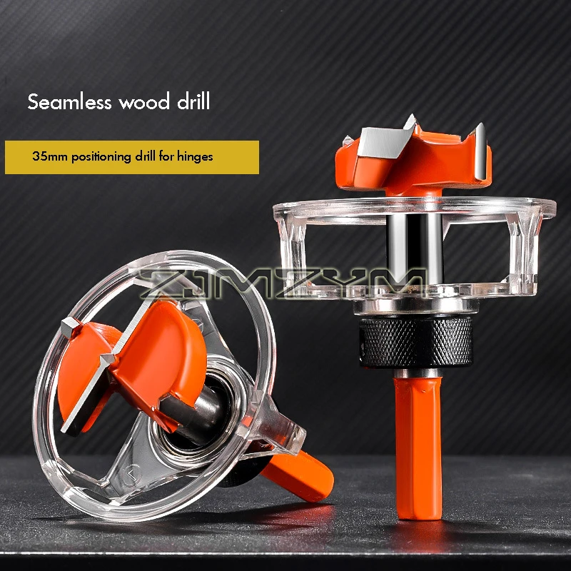 New Belt Cover Positioning Hole Opener Hinge Hexagonal Handle Three Tooth Double-edged Arc-shaped 35mm Hole Expanding Drill Bit