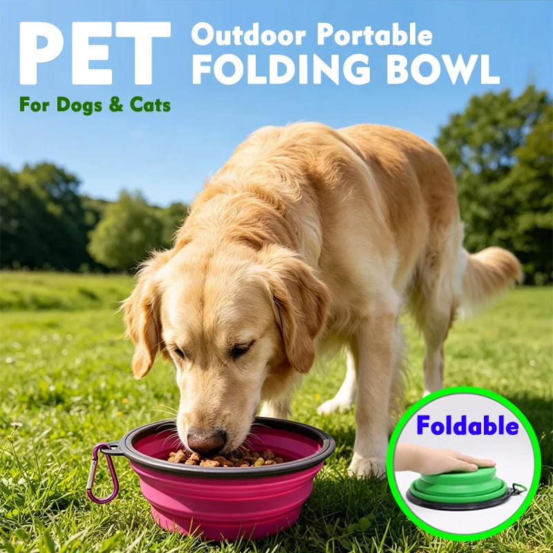Food Snacks For Hiking - Ciotola Pieghevole Portatile per Animali Domestici