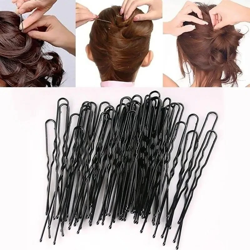 45 Pcs Set U Shaped Hair Pins and Clips Curly Wavy Grips Hairstyle Women Ladies Round Toe Bobby Pin Salon Hair Accessories