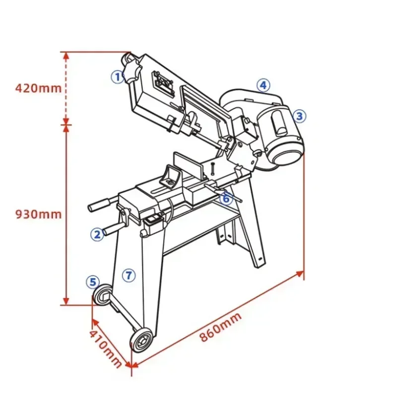 

Micro Band Saw Multi-functional Small Pipe Metal Cutting Machine Steel Joinery