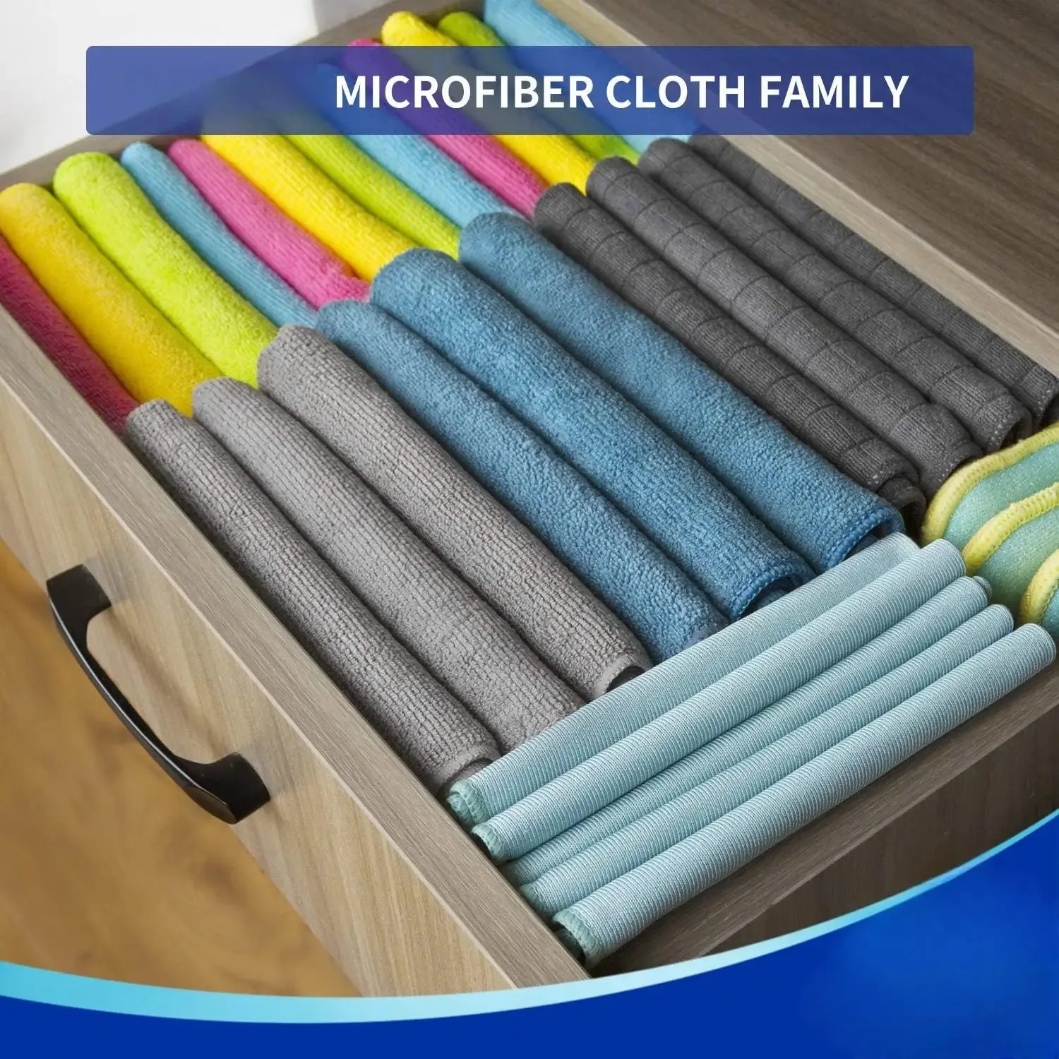 12 Pack Cleaning Rag Microfiber Cleaning Cloth 9 Color Assorted Cleaning Towels for House Kitchen