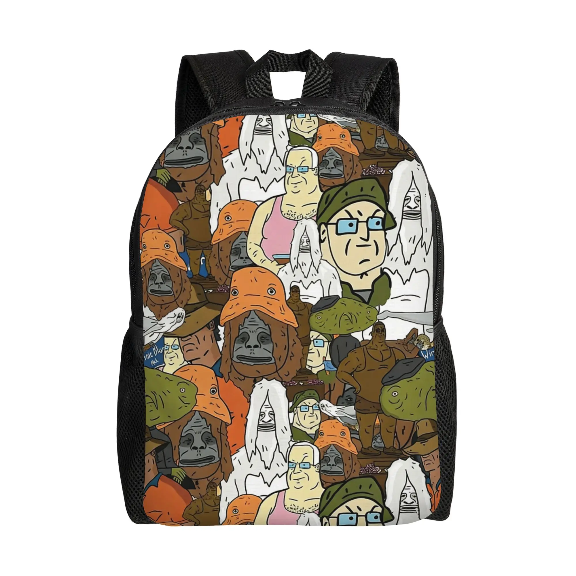 

Рюкзак The Big Lez Casual: подарочный, для студентов, для походов, путешествий, с мультяшным комедийным дизайном, для мужчин и женщин, для ноутбука, из холщовой ткани