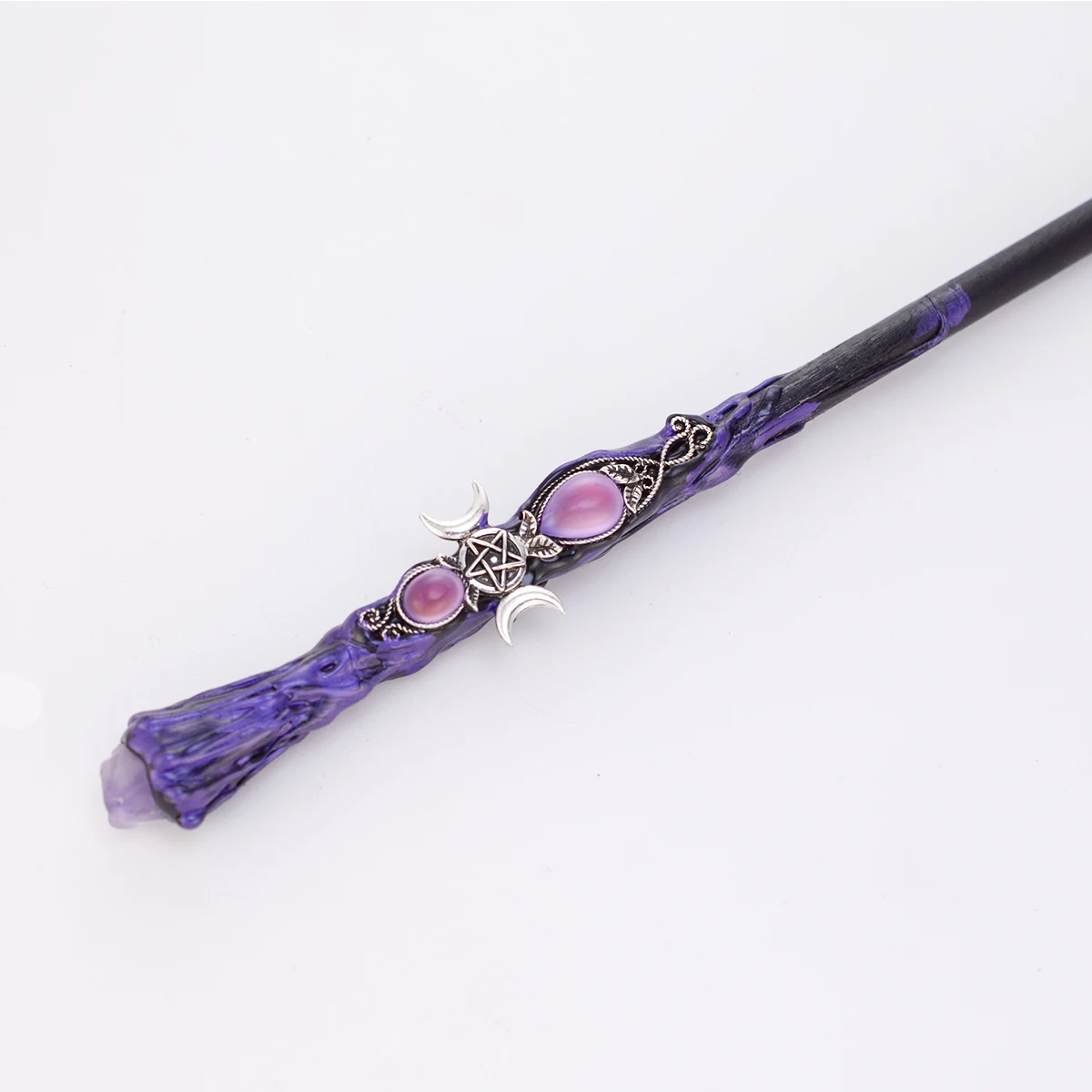 1pc Purple Mysterious Magic Wood Wand For Women Witch Sacrifice Sticks Role Playing Props