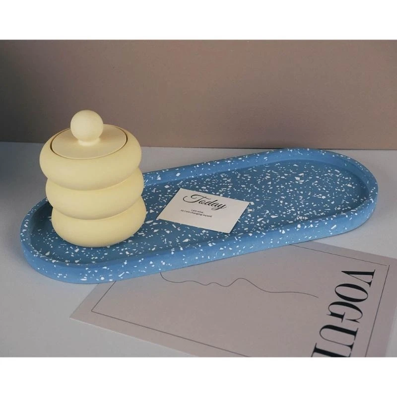 

Cup Mat Mold Handmade Oval Tray Silicone Mold Serving Borad Epoxy Mould