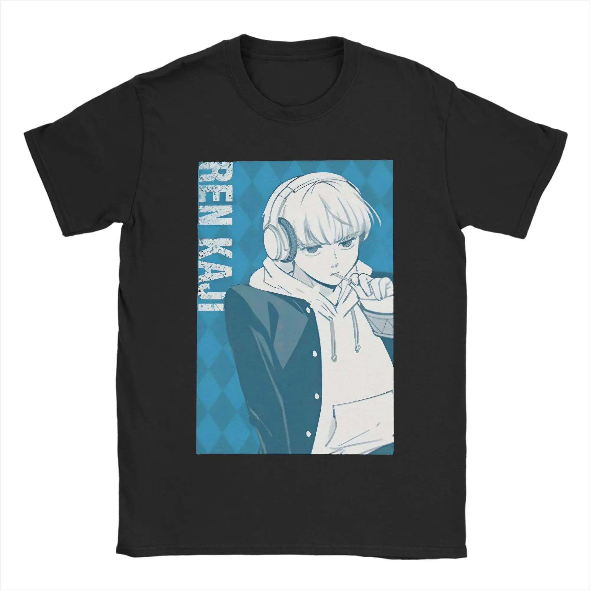 Vintage T-Shirt Summer Ren Kaji Wind Breakers Trendy Cool T-Shirts  Pure Cotton Tee Shirt for Men Y2K Short Sleeve Top Tees