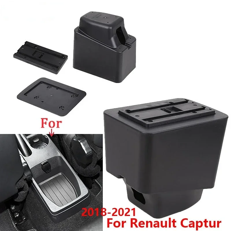 Car Armrest For Renault Captur Armrest box 2018 2019 2020 2021 Car Accessories Storage box Interior Parts details USB