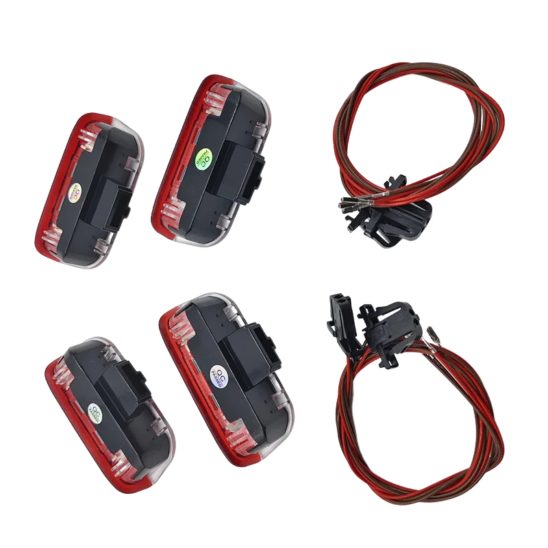 

4 шт./компл. автомобильные 18 светодиодные лампы сигнализации двери, кабель, провод для Jetta MK5 MK6 Tiguan Touareg CC Passat Scirocco EOS Golf 5 6 7