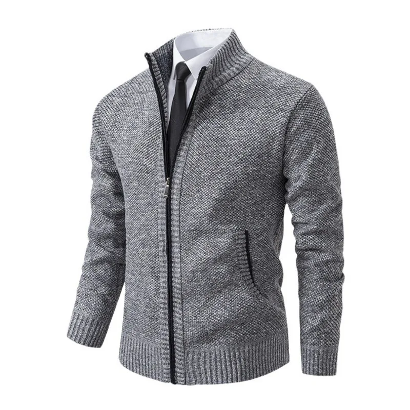 Men Sweater 2026 Fashion Stand Collar Pullover Jacket Warm Autumn Winter Coat