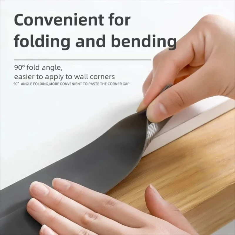 1PC 6cmx2m Self Adhesive Wall Corner Protector Peel and Stick Flexible Corner Moulding Trim Bendable Floor Transition Strip