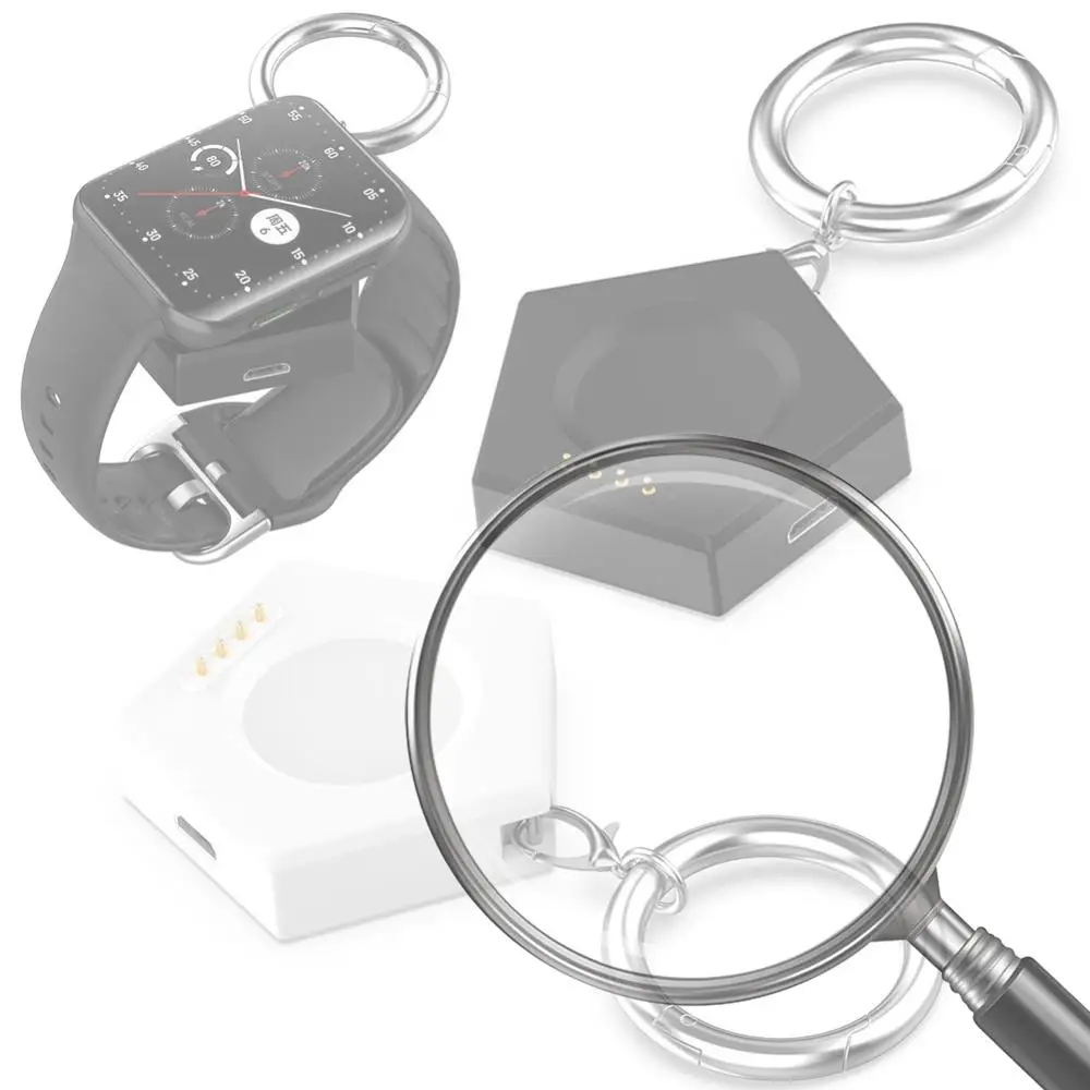 

1-2 шт. магнитное портативное зарядное устройство, сменная зарядная док-станция с брелком для Oneplus Watch2, OPPO Watch X/4pro/3 Pro/3/2/SE