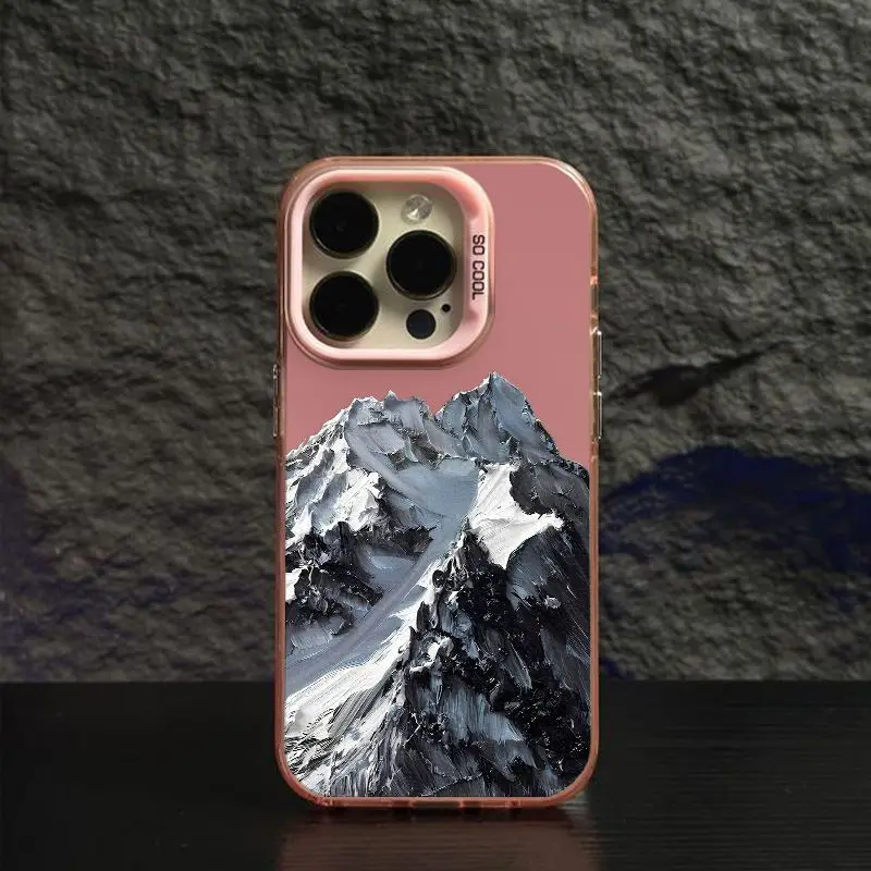 Beautiful Snow Mountain Phone Case For iPhone 16 15 14 13 12 11 Pro Max 78Plus XR XS MAX MINI Y2K Soft Girl Anti Fall Back Cover