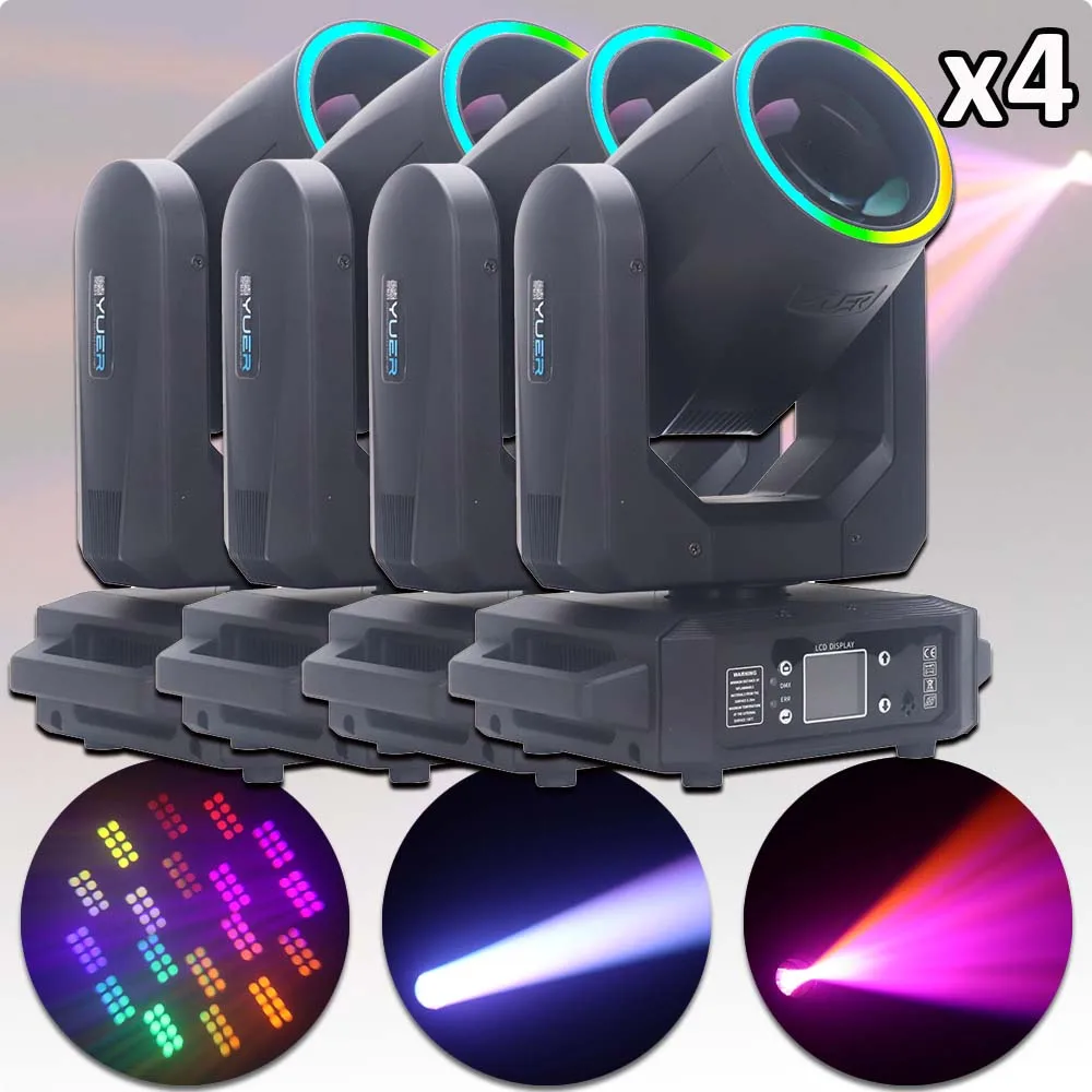 

4Pcs/lot 2000W LED Moving Head Light Beam Stage Effect Projector For Disco Party Holiday Christmas Bar Club Wedding Birthday