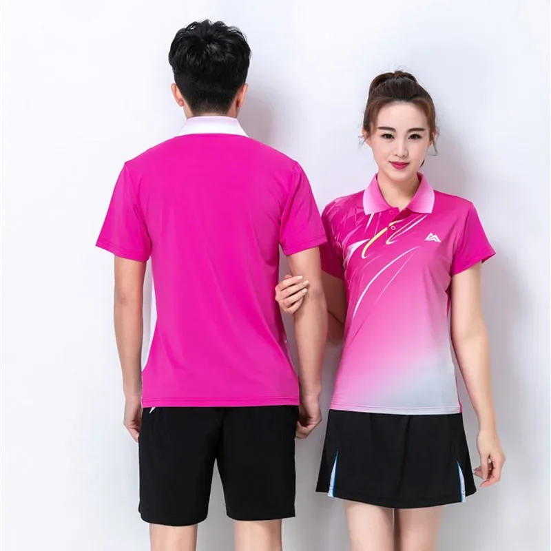 Quick dry Tennis tshirts,badminton sportswear shirt men/women,table tennis V-neckshirt,game clothes custom volleyball shirt 6907