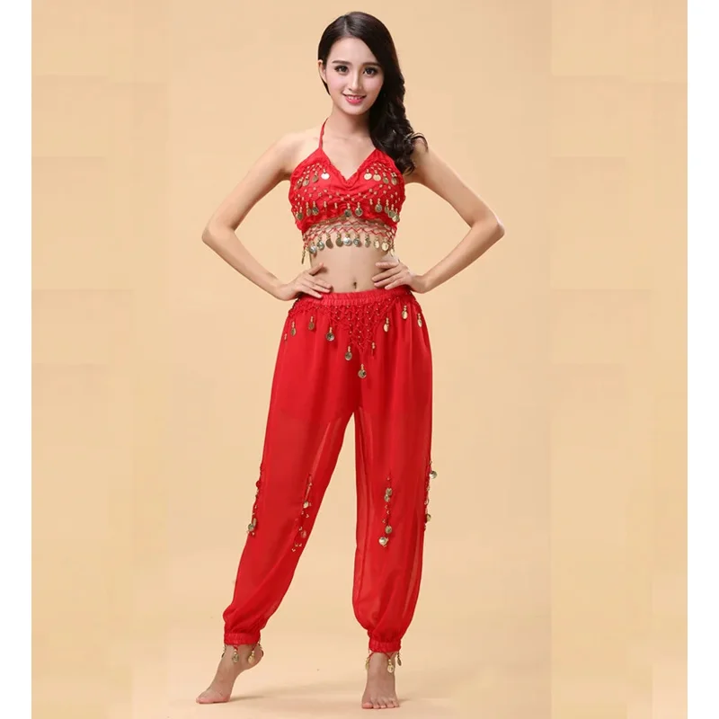 2025 novo conjunto de 2 peças trajes orientais profissionais feminino barriga para mulher traje de dança indiana vestido de bollywood ☆ ★ ee ☆ ★