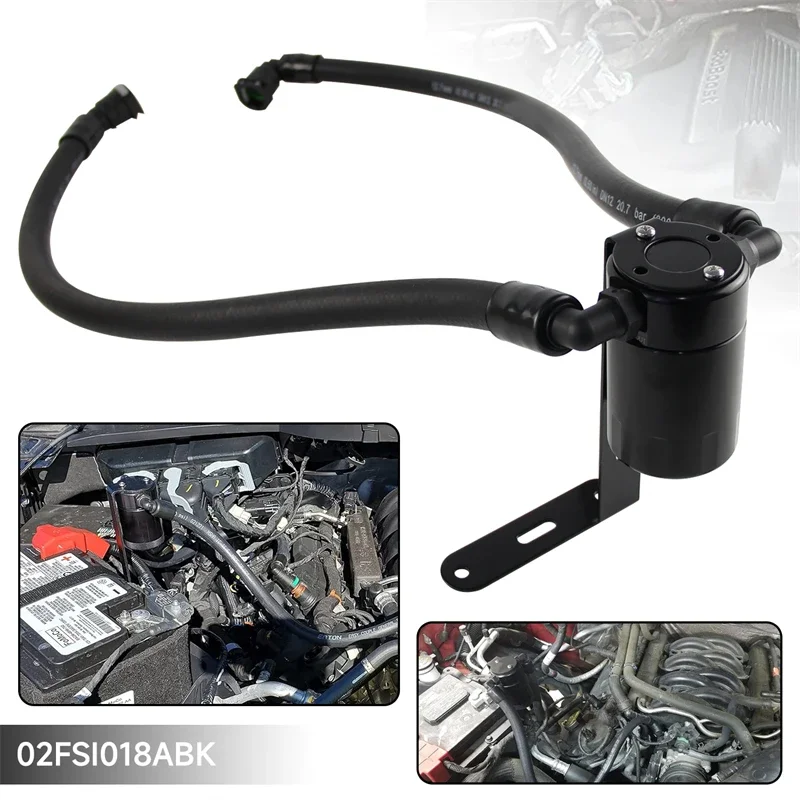 

Aluminum 3.0 Oil Separator Compatible with the 2011-2023 F-150 2.7L/3.5L/5.0L Black