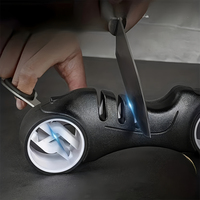 1/2PCS，4 In 1 Knife Sharpener Professional Knife Scissor Manual Multi-Function Kitchen Sharpener Stainless Steel Blades Househol