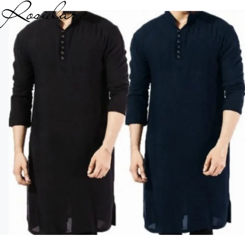 Chemises longues musulmanes pour hommes, mode arabe, grande taille, robe de Turquie, vêtements de Dubaï, vêtements islamiques, Kurta, Abaya zones