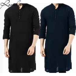 Camisa árabe longa muçulmana, Veste de Moda, Turquia Robe, Dubai Men Clothing, Islâmico Kurta Man Abaya, Plus Size 4XL 5XL