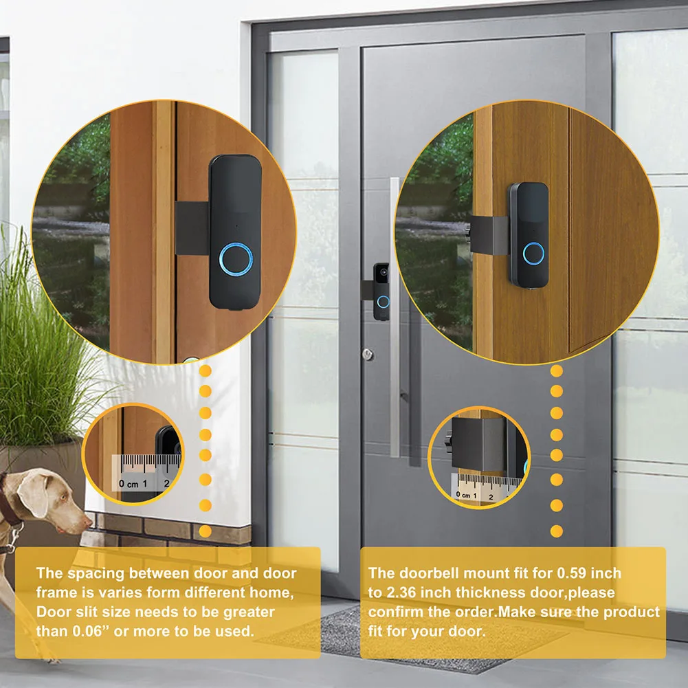 

Anti-Theft Doorbell Bracket Doorbell Accessories Secure Placement High-Quality Plastic Housing Anti-Theft Protection