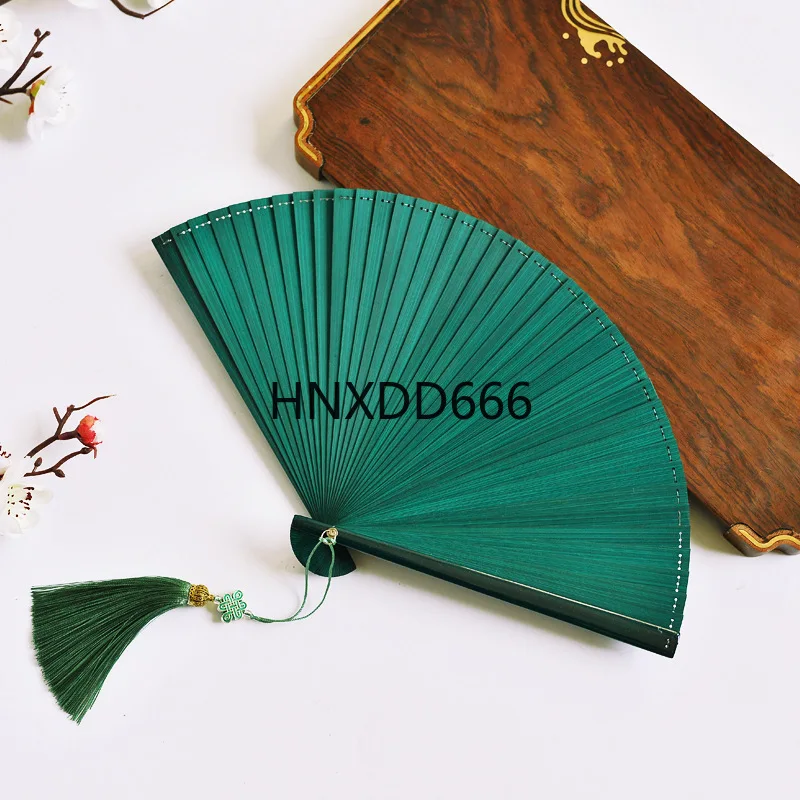 

All-bamboo Double-sided Small Folding Fan Opening and Closing Smooth Dance Catwalk Folding Fan