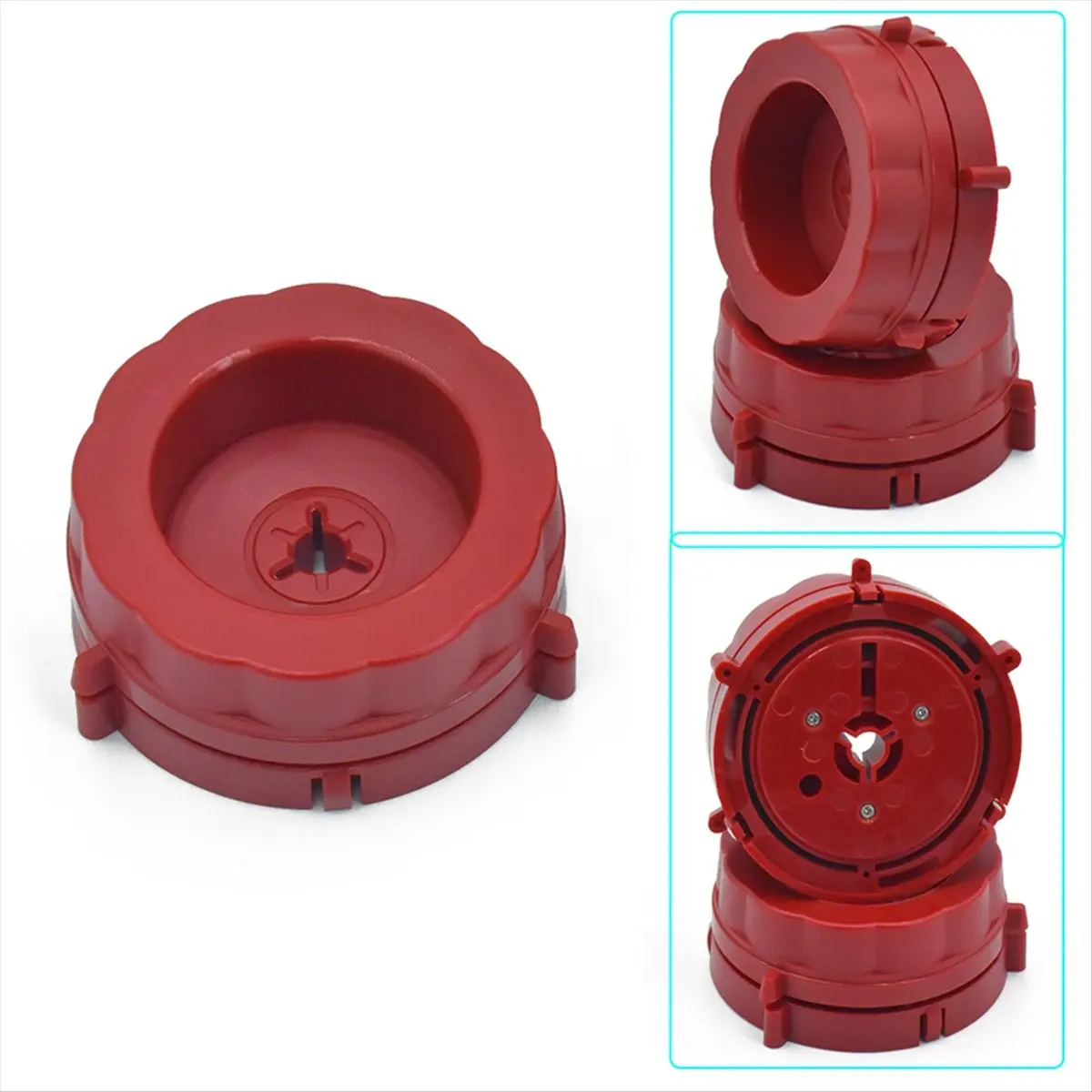 1Pair Opener Kits for Hub Adapter Plastic Base for Reel to Reel Tape Recorder Red