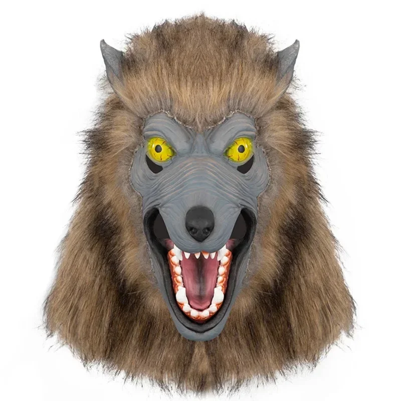 

Anime Masks Halloween Latex Rubber Cosplay Wolf Head Hair Mask Werewolf Gloves Costume Party Scary Decor Costumesb;4.f'7;j,3'
