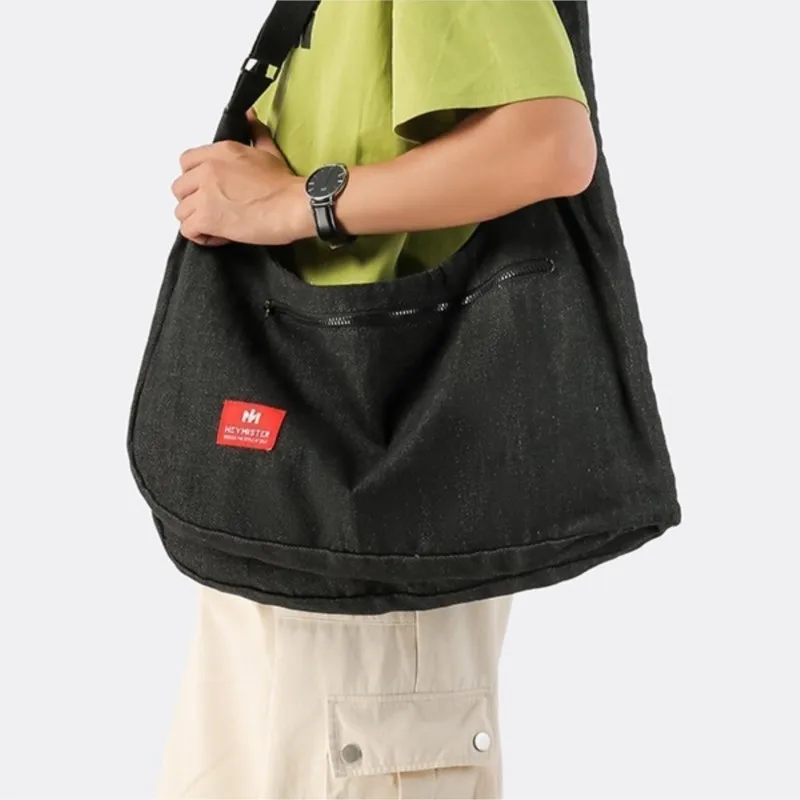 Multi-Functional Vest Bag Workwear Retro Large Capacity Sleeveless Nylon Convertible Backpack Vest Two-In-One Tote Crossbody Bag