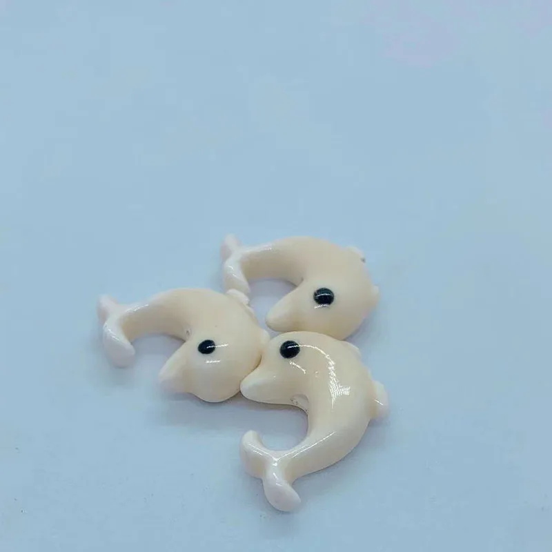 10pcs Dolphin Ceramic Beads for DIY Jewelry Making - Create Unique Bracelets Necklaces Earrings