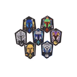 Mandalorian Character Avatars Embroidered Patches for Clothing Backpack Vest Decorative Paz Vizla Boba Fett DIY Tactical Badge