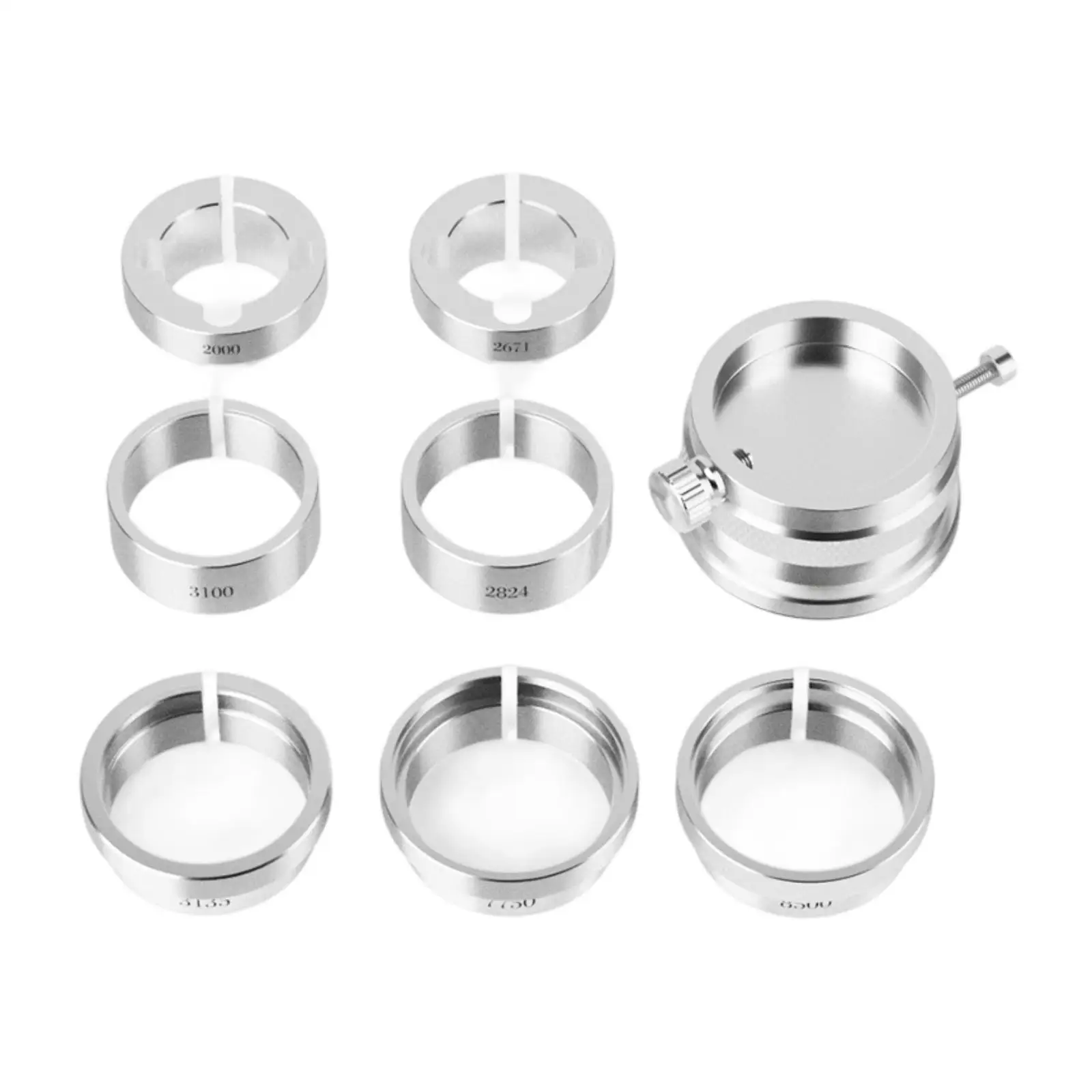 

8x Watch Movement Holder Kit Watch Movement Seat Multifunction Stainless Steel Secure Fixation Base Maintenance Set for 3100