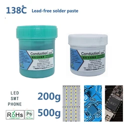 200/500g Lead-Free Solder Paste Flux Low High Temperature Soldering Tin Cream Welding Flux Paste for BGA SMT Chip LED Rework