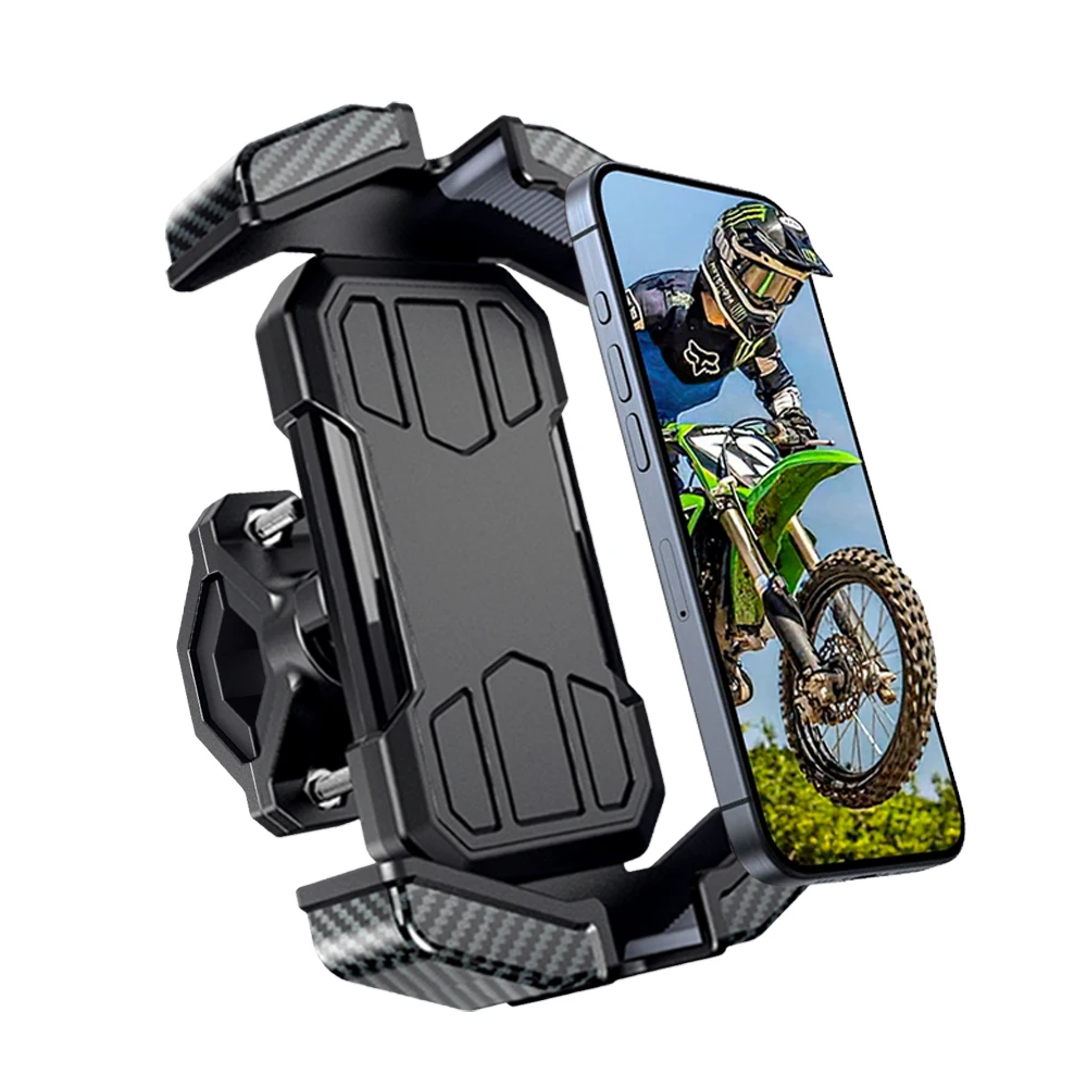 Xnyocn Bike Phone Holder 360° View Universal Bicycle Phone Holder for 4.7-7 inch Mobile Phone Stand Shockproof Bracket GPS Clip