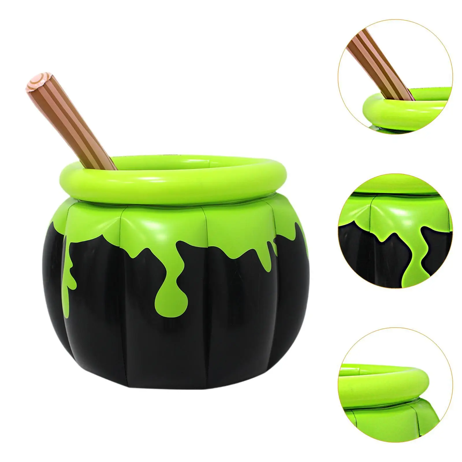 Halloween Inflatable Cauldron Portable Ice Bucket for Summer Picnic Beach