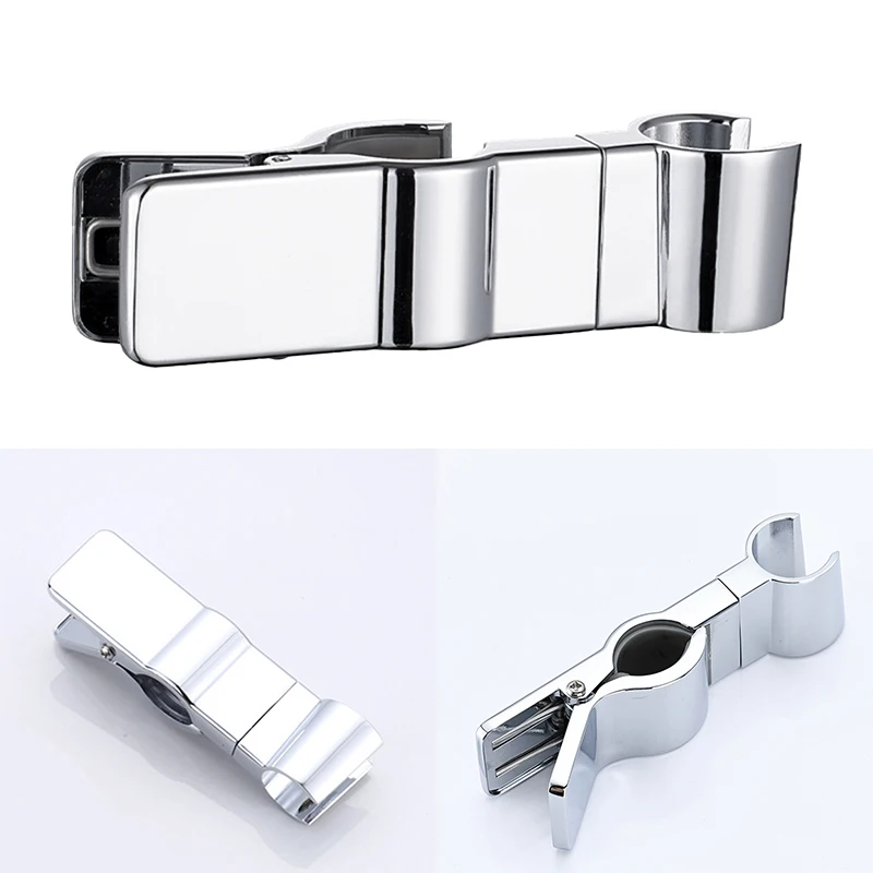 Adjustable Alloy Bathroom Shower Head Holder Shower Clip Mount Riser Rail Bracket Slider Shower Lift Rod Slide Sleeve