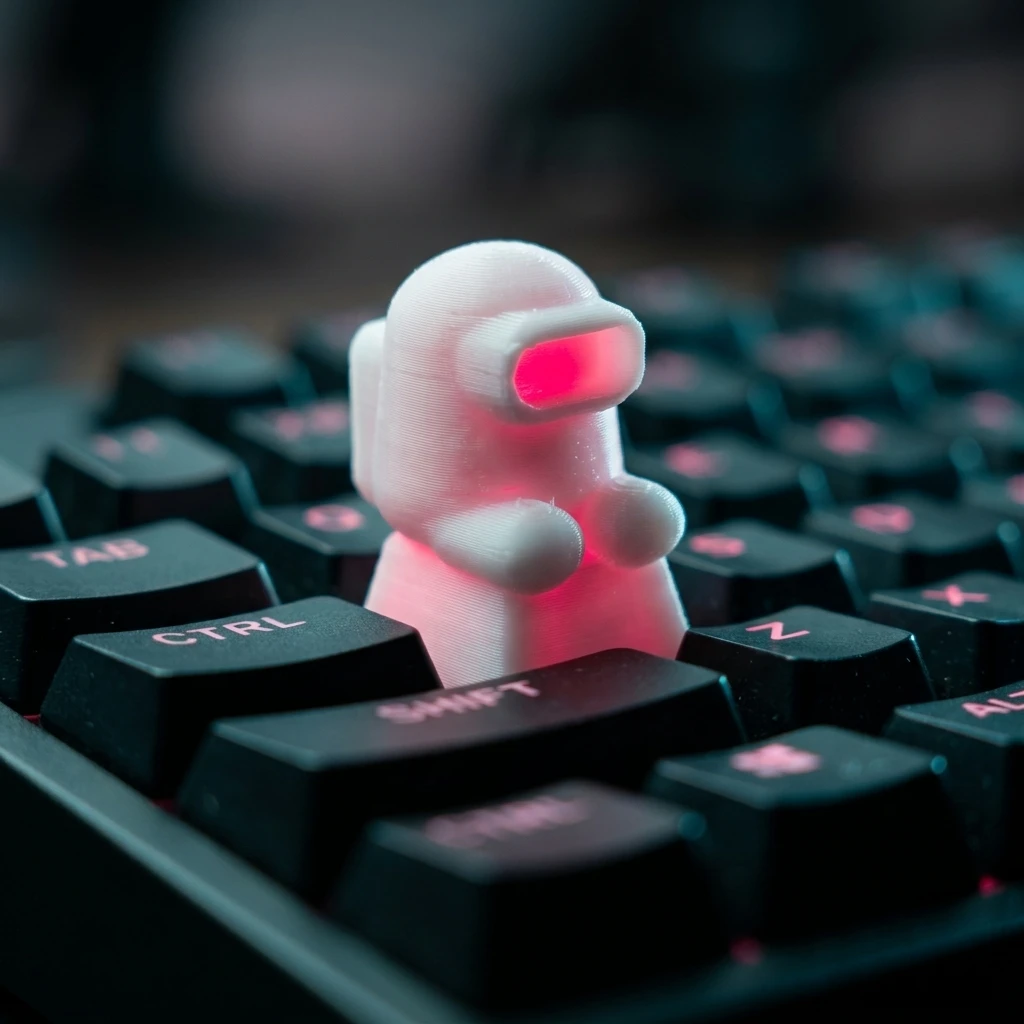 Translucent astronaut  Personality Mechanical keyboard keycaps Custom Keycaps Cross Axis PC Gaming Keyboard Peripherals