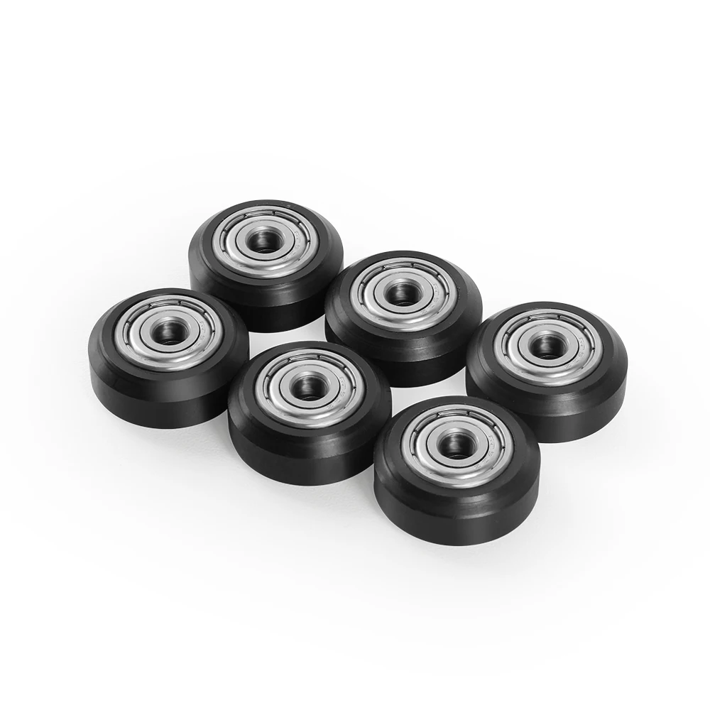 Creality 2/4/6 Pcs/Lots Embedded Bearing Pulley POM 3D Printer Part for Carriage Plate Bearing Groove Guide Round Gear Wheel