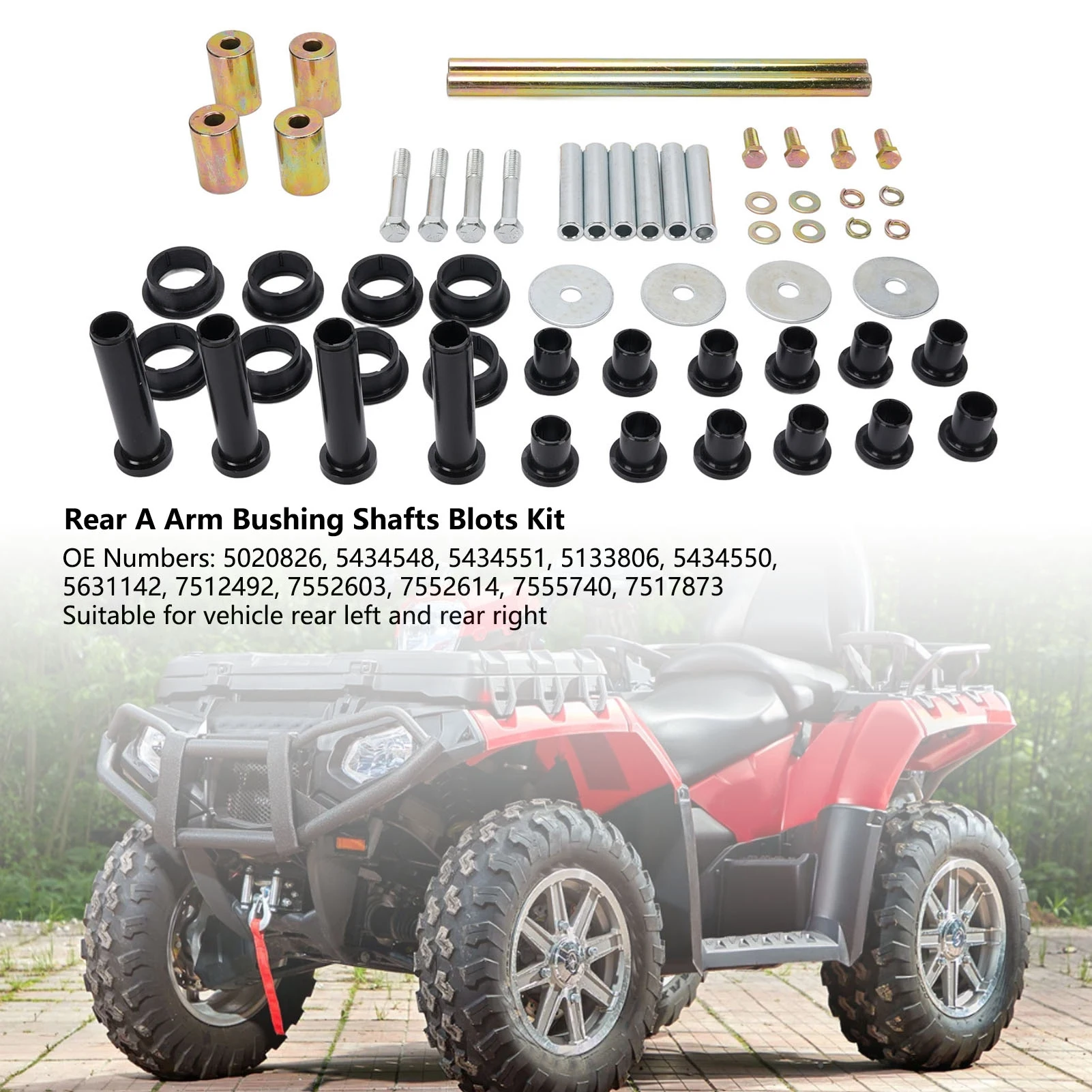 

Комплект для восстановления втулок заднего рычага подвески, правая втулка рычага подвески, комплект осей и болтов 5434551, замена для Sportsman 400 450 500 600 700 800