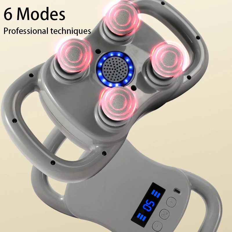 

Smart Library Hot Sale 4-Head Multifunctional Mini Massage Portable Body Back Deep Tissue Muscle Massager For Neck And Waist