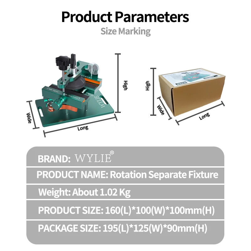 WYLIE penjepit terpisah WL-135A, 4 IN 1 rotasi multi-guna pemanasan ponsel gratis pemegang tidak dirakit