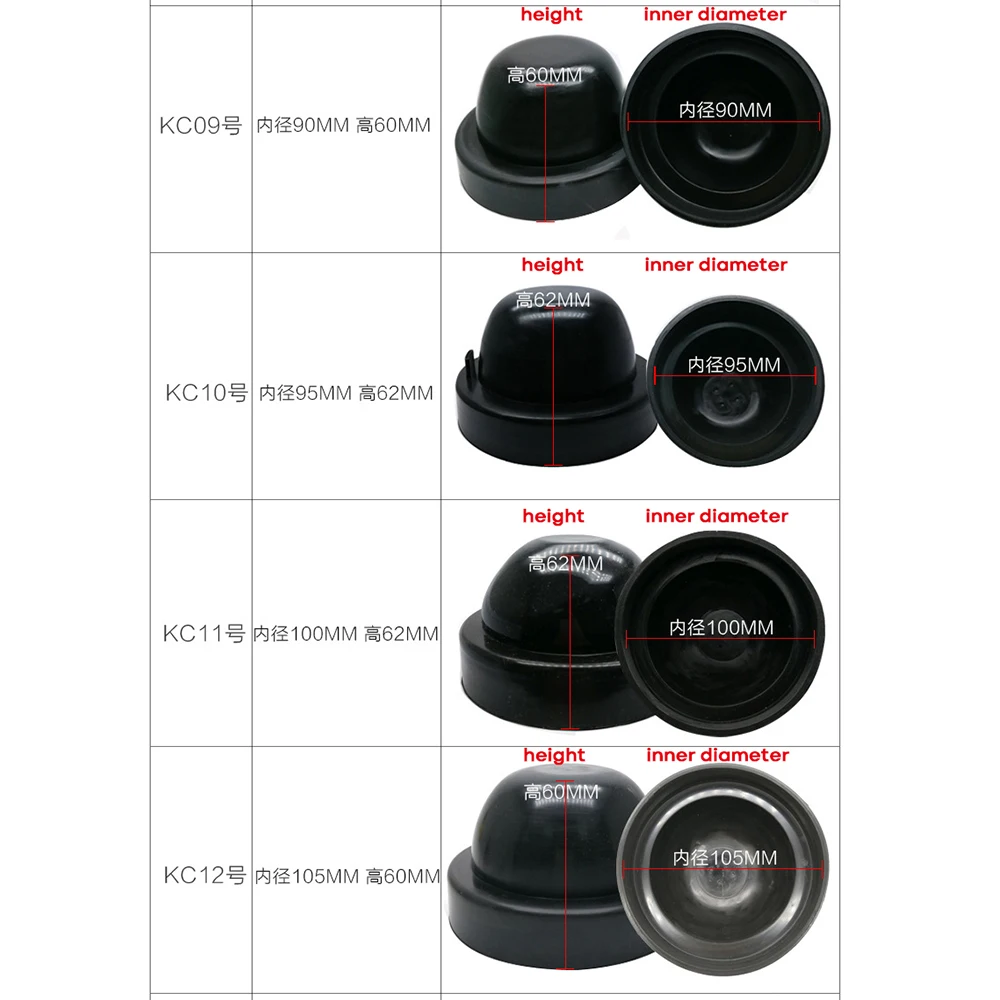 ASLENT 1pcs Auto LED Koplamp Stofkap Waterdicht HID xenon lamp Rubberen Kit Cap Cover Koplamp 70mm 80mm 90mm 100mm 105mm