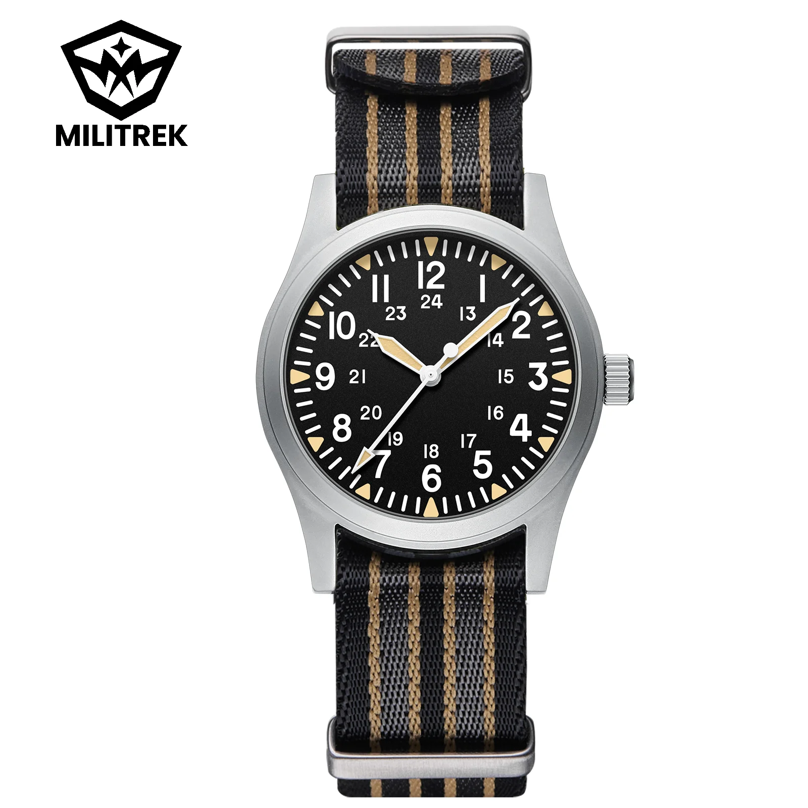 

Military Tactical Men's Watch MILITREK 2025 New Quartz VH31 37mm Waterproof 100M Sapphire Glass Luminous Stainless Steel