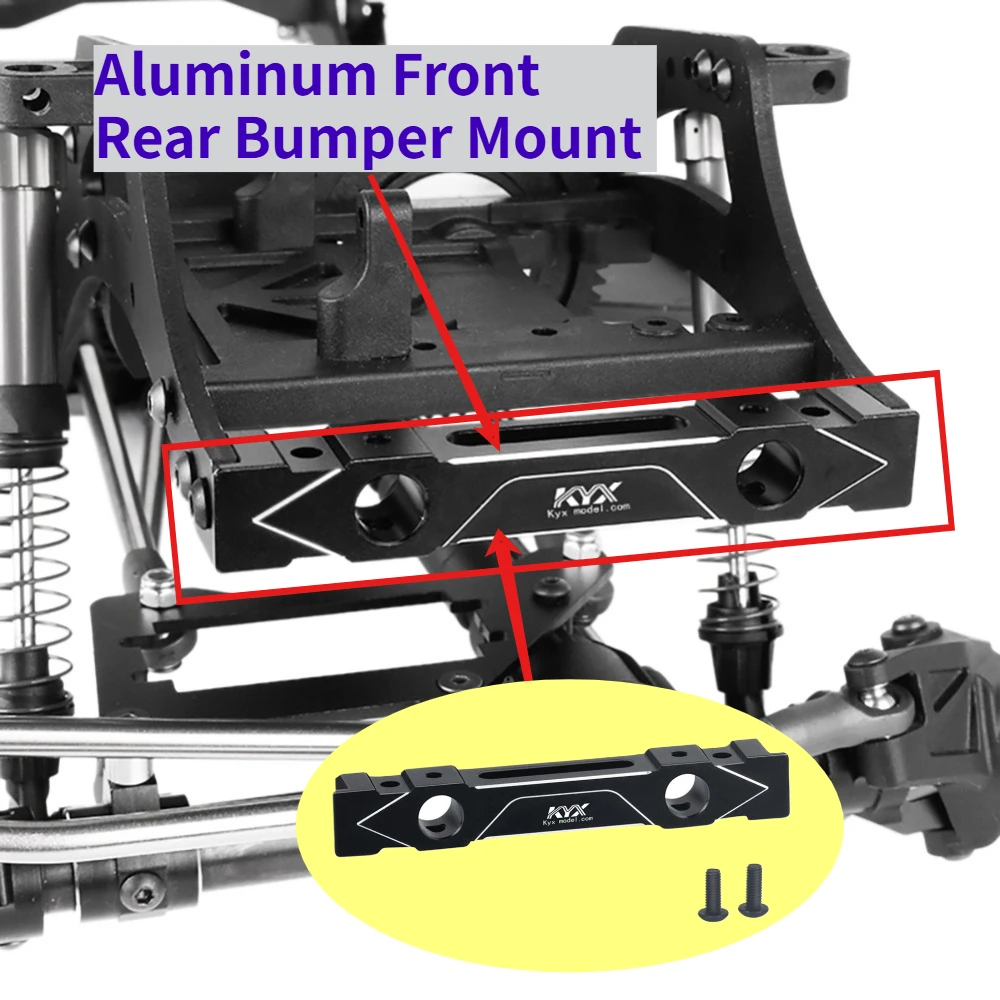 RC Crawler Car Aluminum Front Rear Bumper Mount Customizable Size For Axial SCX10 PRO 1/10 Scale Chassis Upgrade Spare Accessory