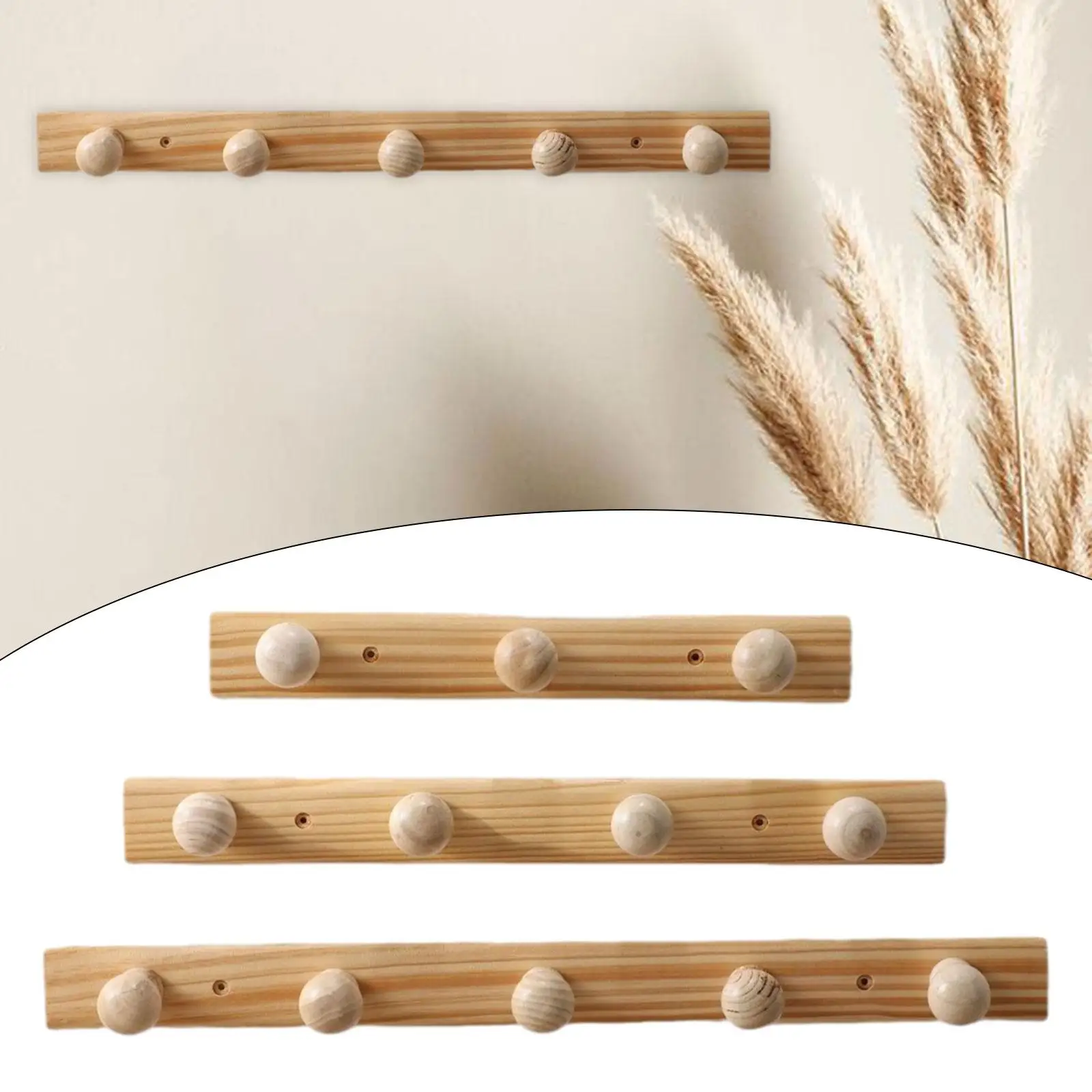 

Настенный деревянный органайзер для одежды и полотенец: практичные крючки для хранения шляп и декоративные держатели для экономии пространства