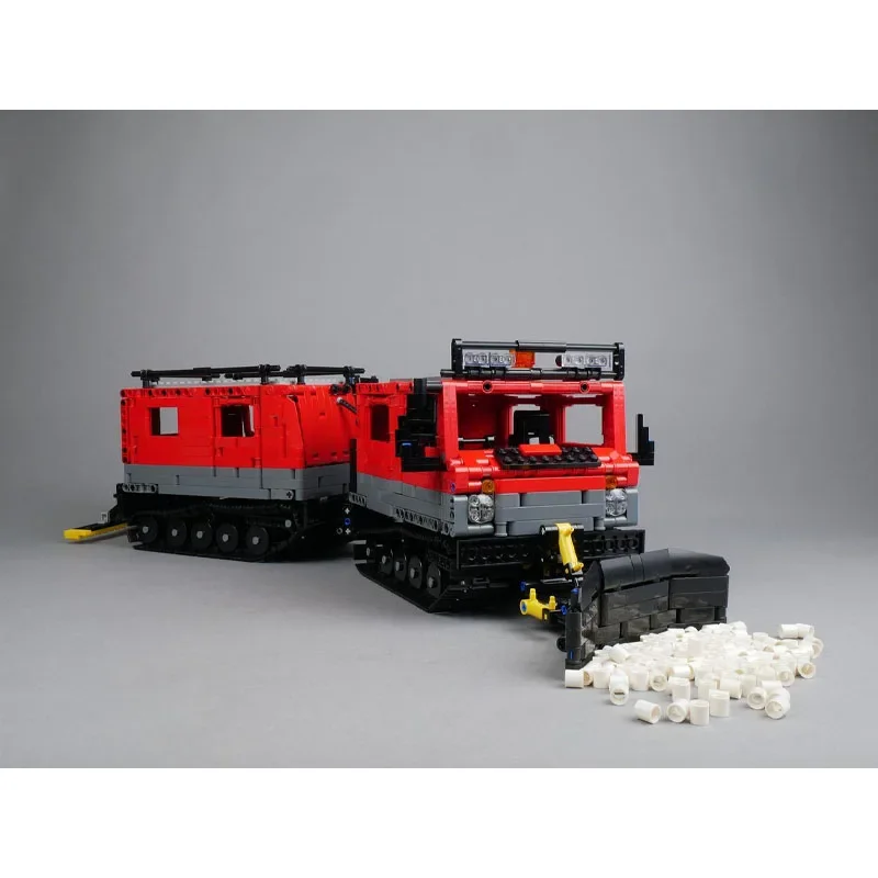 MOC-175982 Neige Bulldozer Assemblage Épissage nuits Modèle 2485 Construction nuits Pièces Garçon Anniversaire Construction nuits Jouet Cadeau