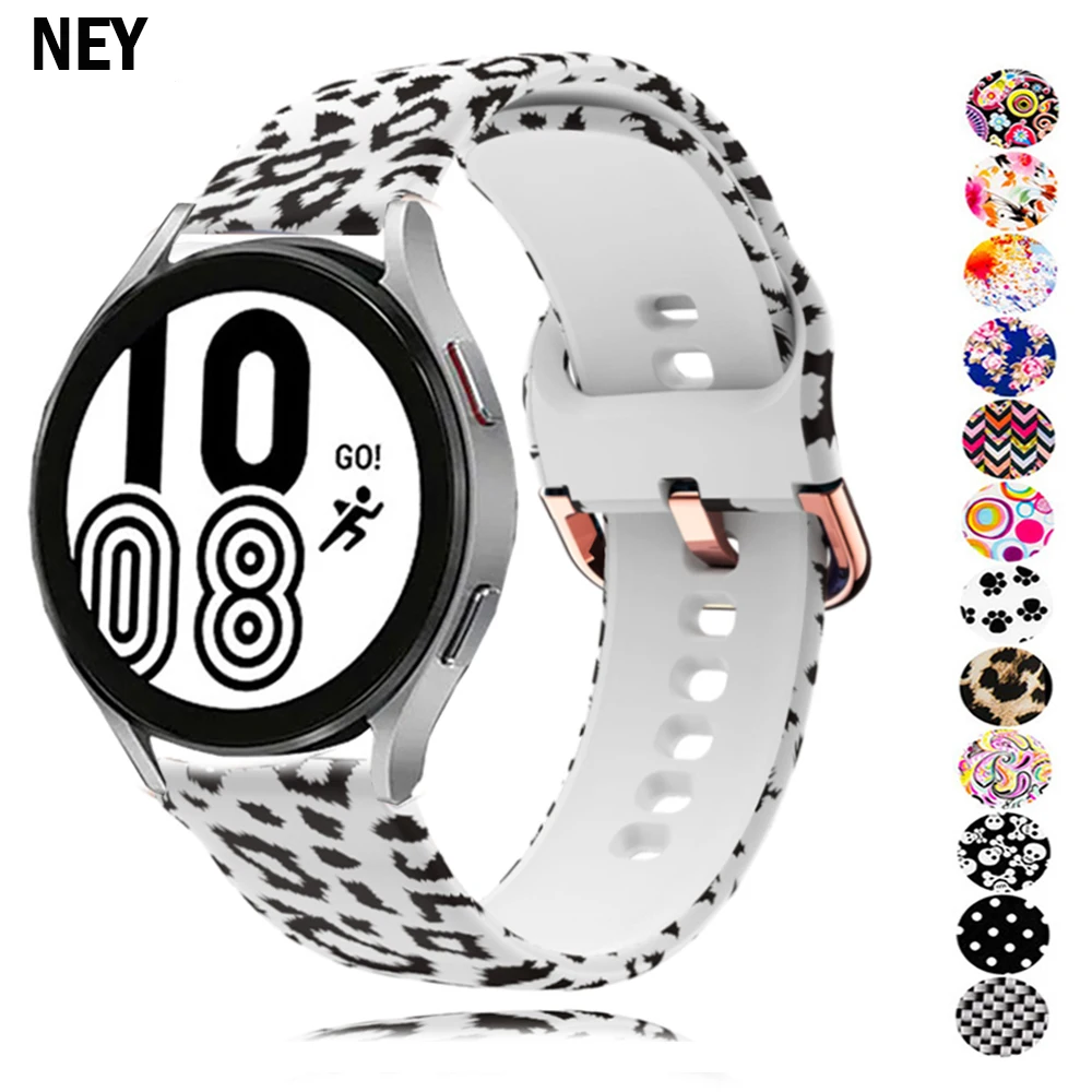 Sport Band for Samsung Galaxy Watch 4/Classic/5/pro/3/Gear S3/Active 2 40-44mm 22mm/20mm Printed Bracelet Huawei gt 3-2-2e strap