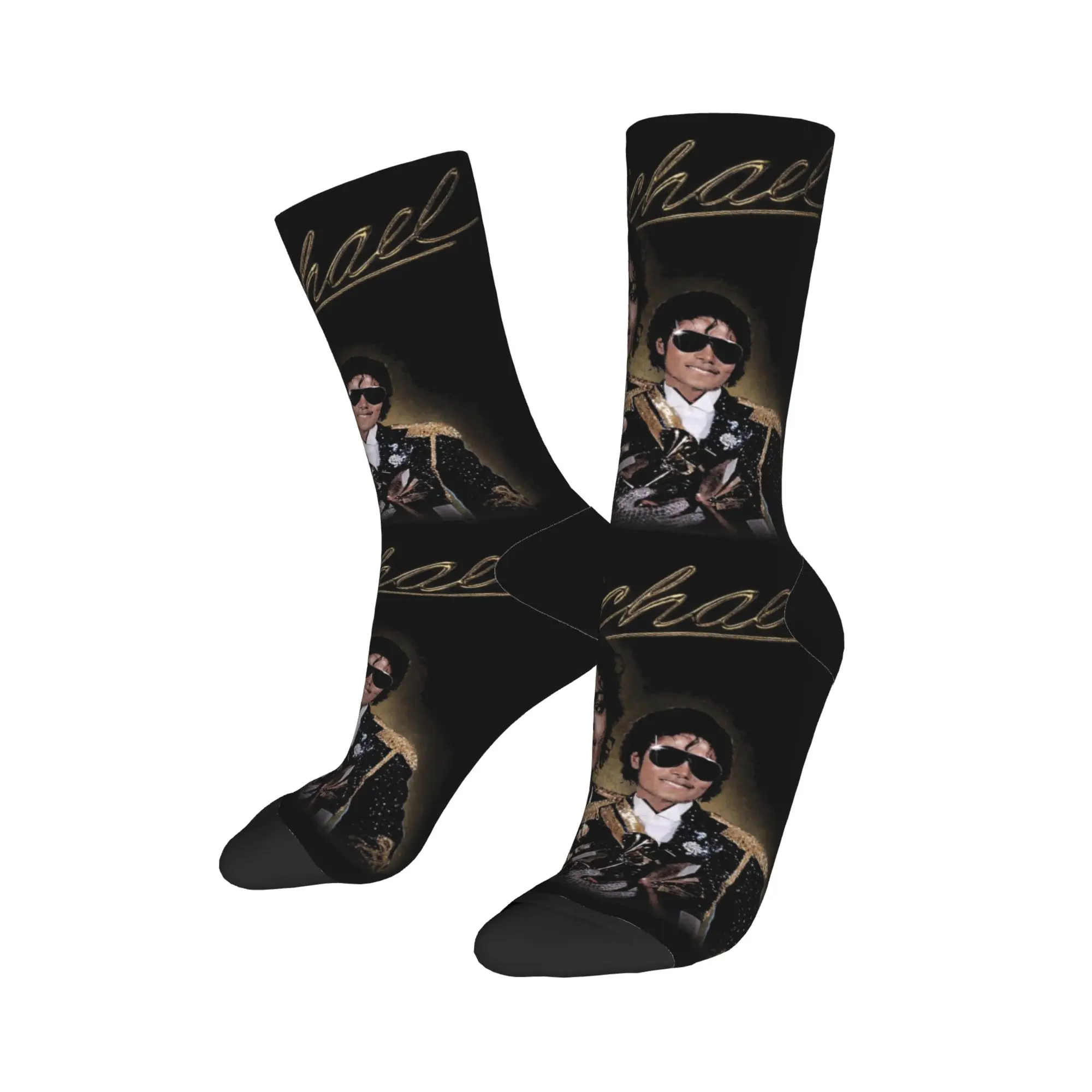 Fashion Men's Socks Harajuku Michaels Jacksons Sock Polyester  Skateboard Women Socks Spring Summer Autumn Winter